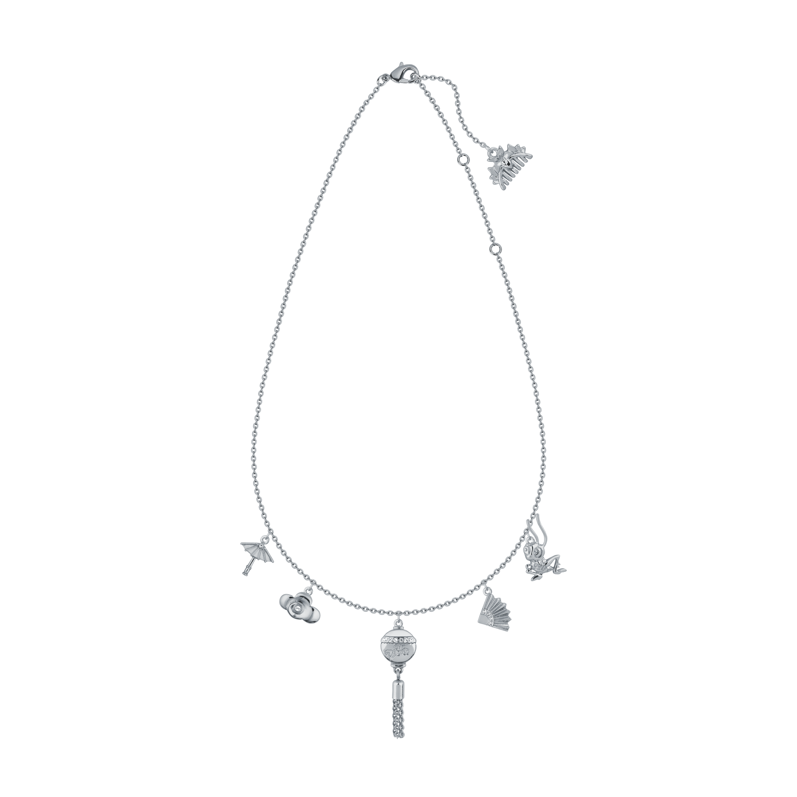 Couture Kingdom: Disney Mulan Choker Charm Necklace White Gold