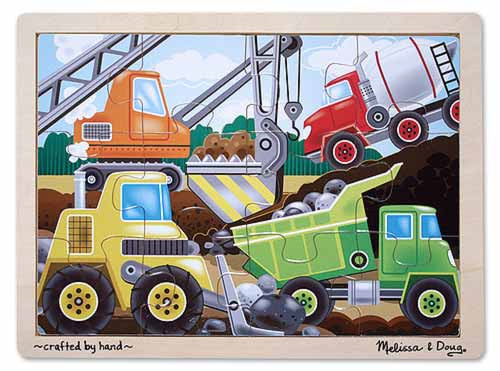Construction Site Wooden Jigsaw Puzzle - Melissa & Doug image