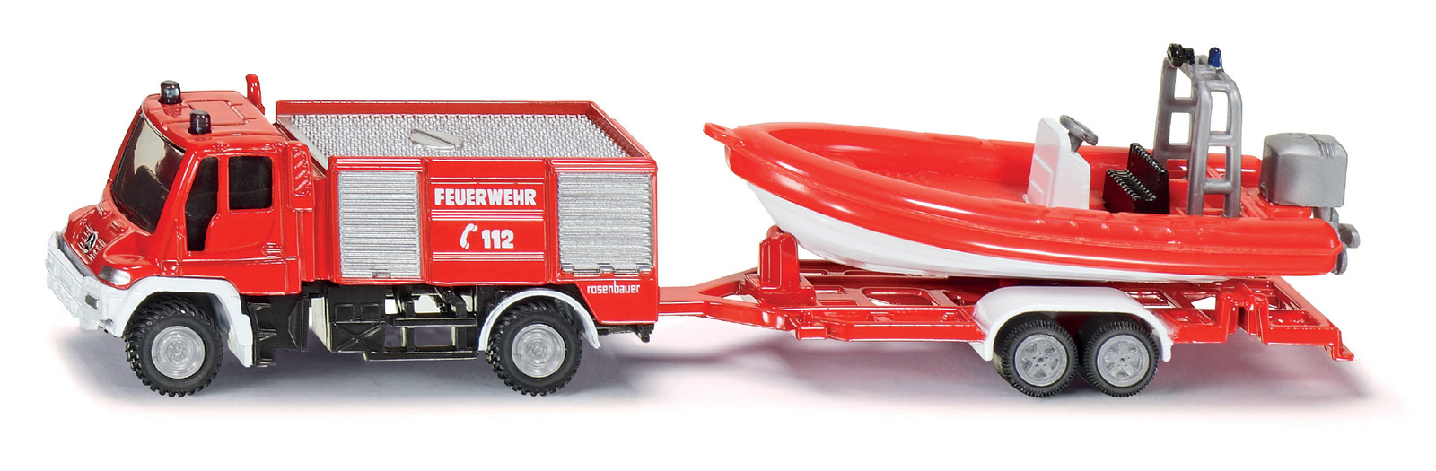 SIKU: Mercedes Unimog Fire Truck & Rescue Boat image