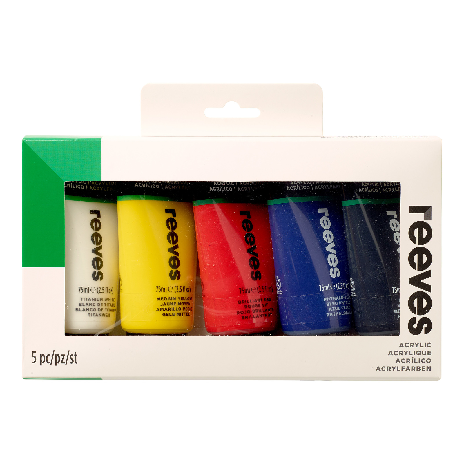 Reeves Fine Acrylic Set of 5 (5x75ml) image