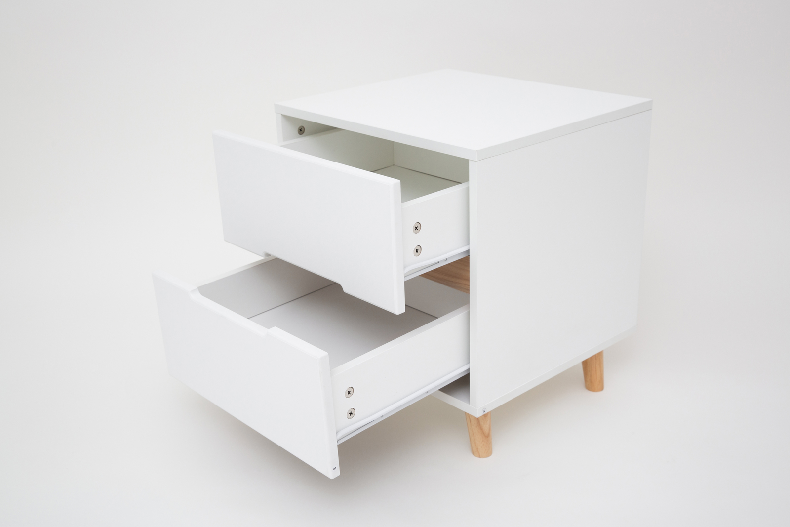 Bedside Table Nightstand - White image