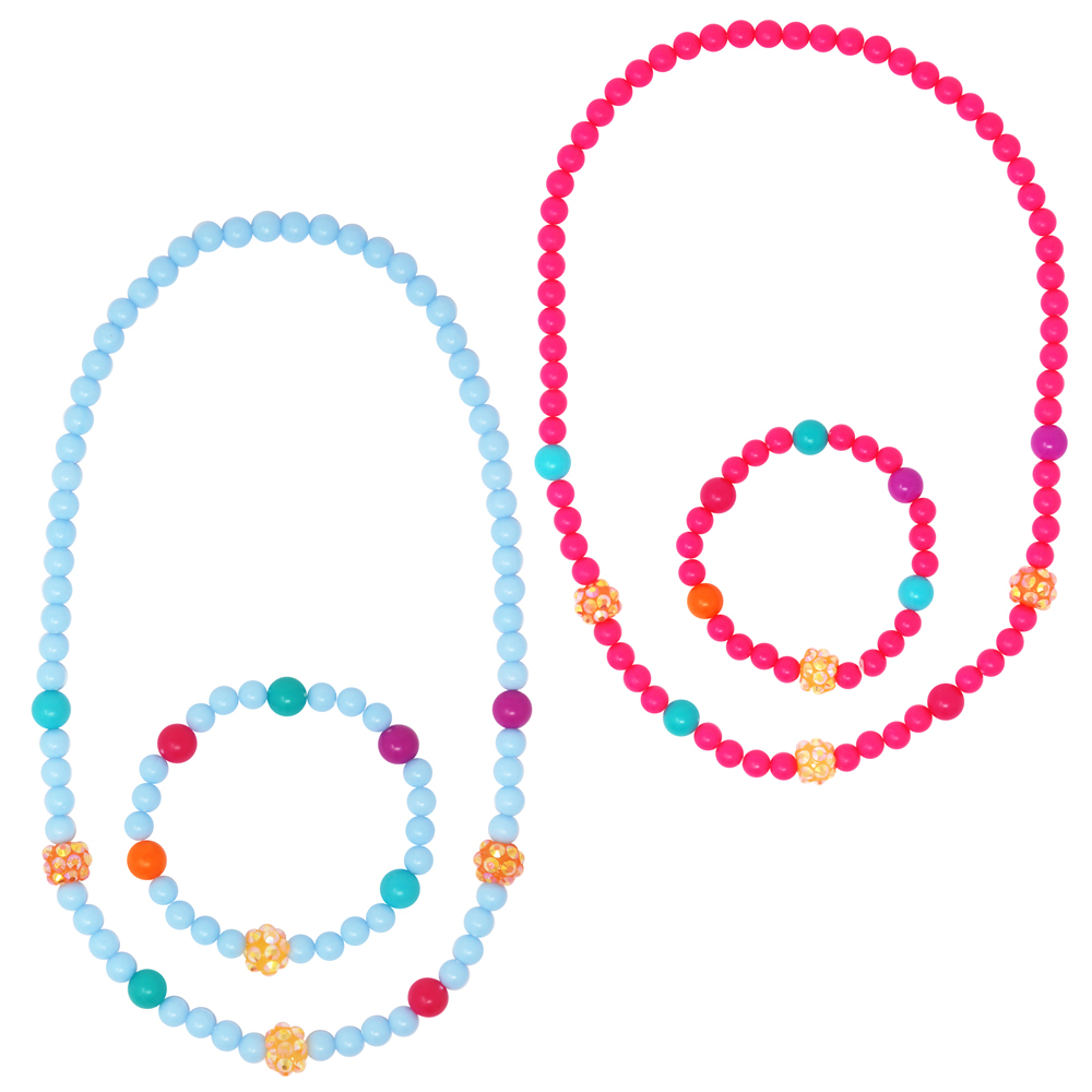 Pink Poppy: Sparkling Beads - Necklace & Bracelet Set (Assorted Colours)