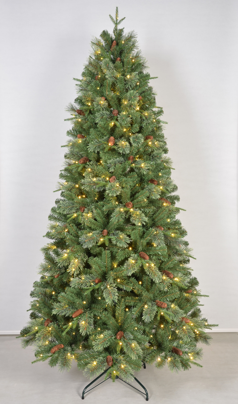 6ft Cashmere Pine and Mixed Needles Artificial Christmas Tree with LED