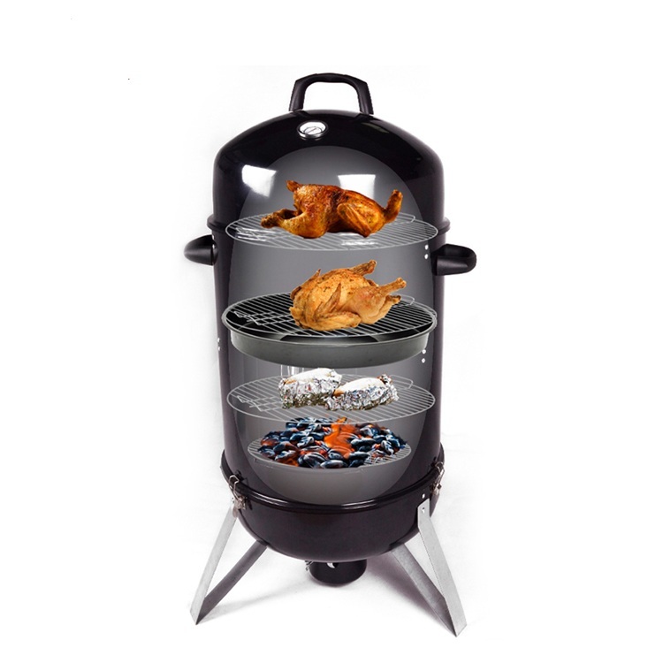 Buy 18" Vertical Portable Charcoal Barrel Smoker BBQ Grill at Mighty Ape NZ