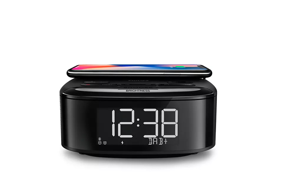 Philips Bluetooth Clock Radio with QI Charging at Mighty Ape NZ
