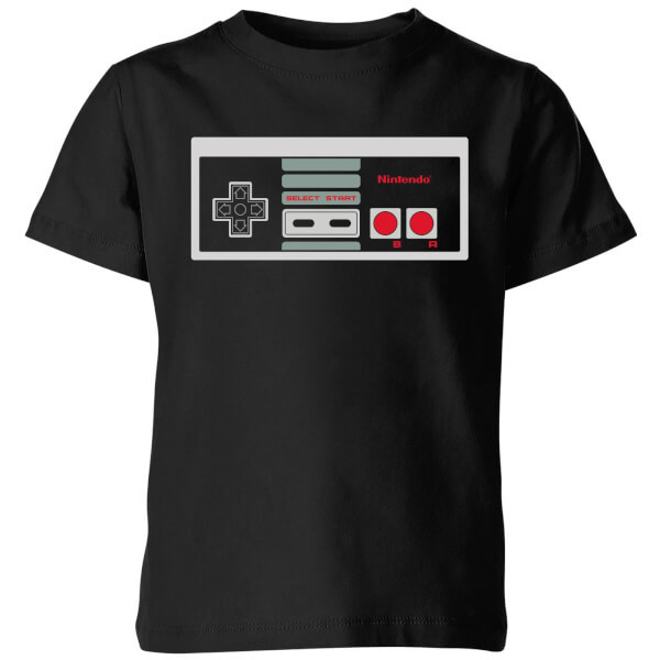 Nintendo NES Controller Chest Kids' T-Shirt - Black - 7-8 Years image