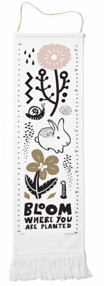 Wee Gallery: Organic Canvas Growth Chart - Bloom