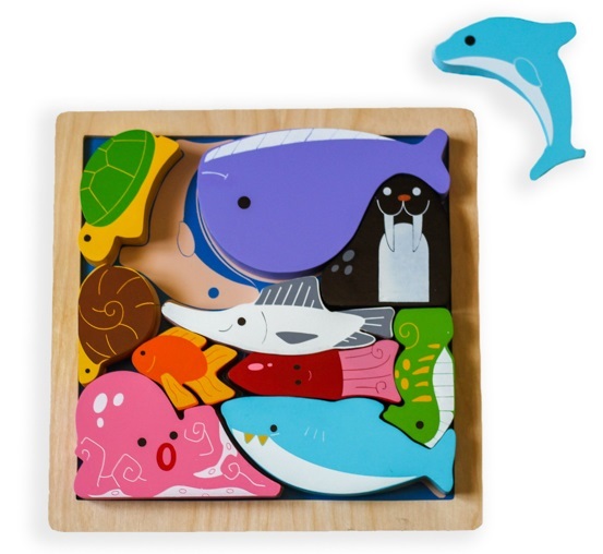 Sea Creatures - Chunky Wooden Puzzle image