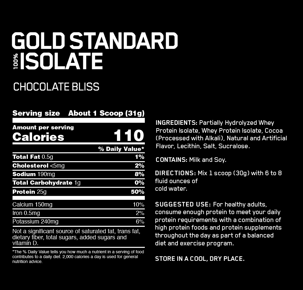 Optimum Nutrition: Gold Standard 100% Isolate - Chocolate Bliss (720g) image