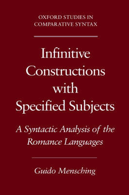 Infinitive Constructions with Specified Subjects by Guido Mensching image