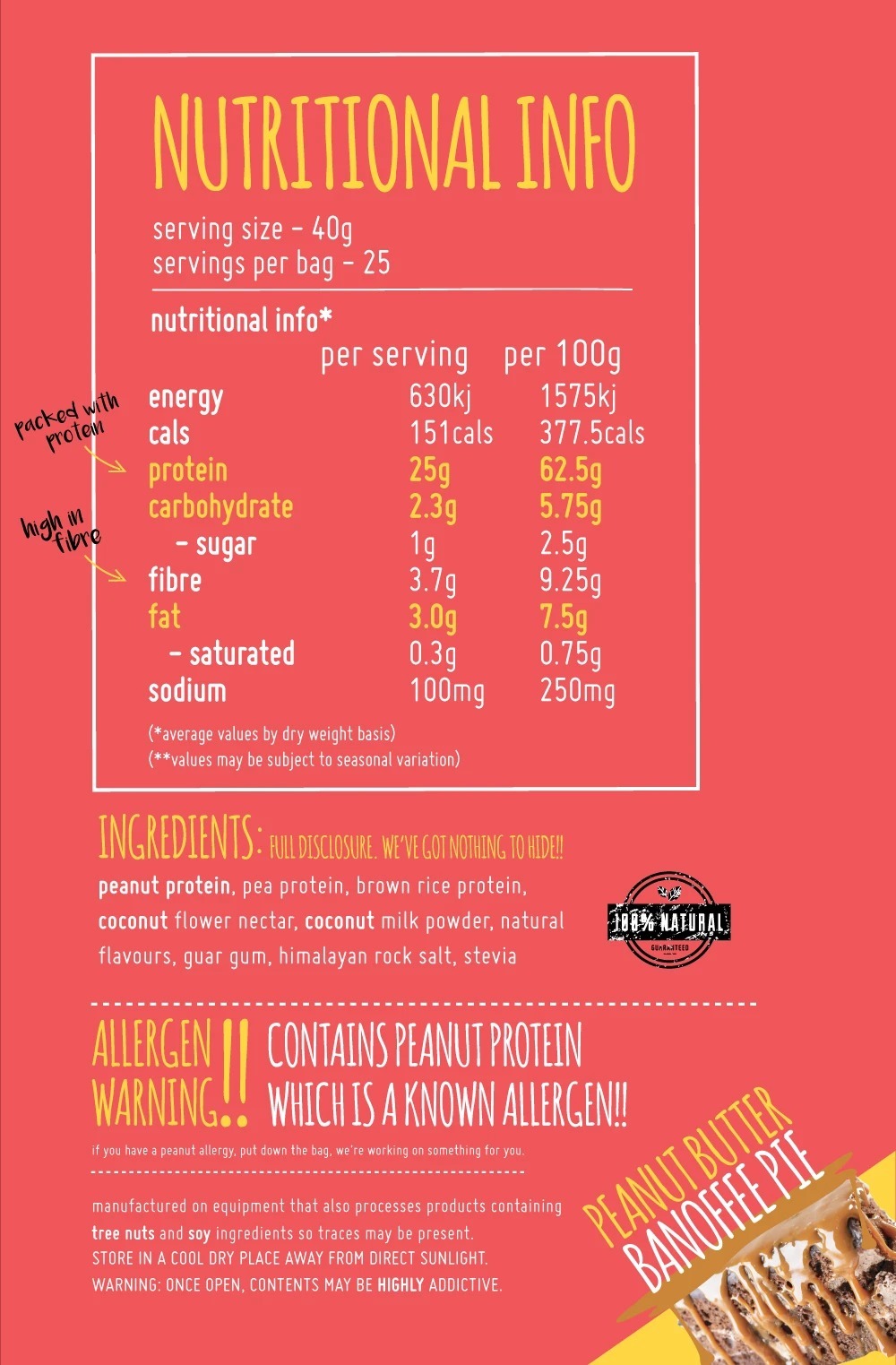 Macro Mike Protein+ Peanut Butter Banoffee Pie (1kg) image