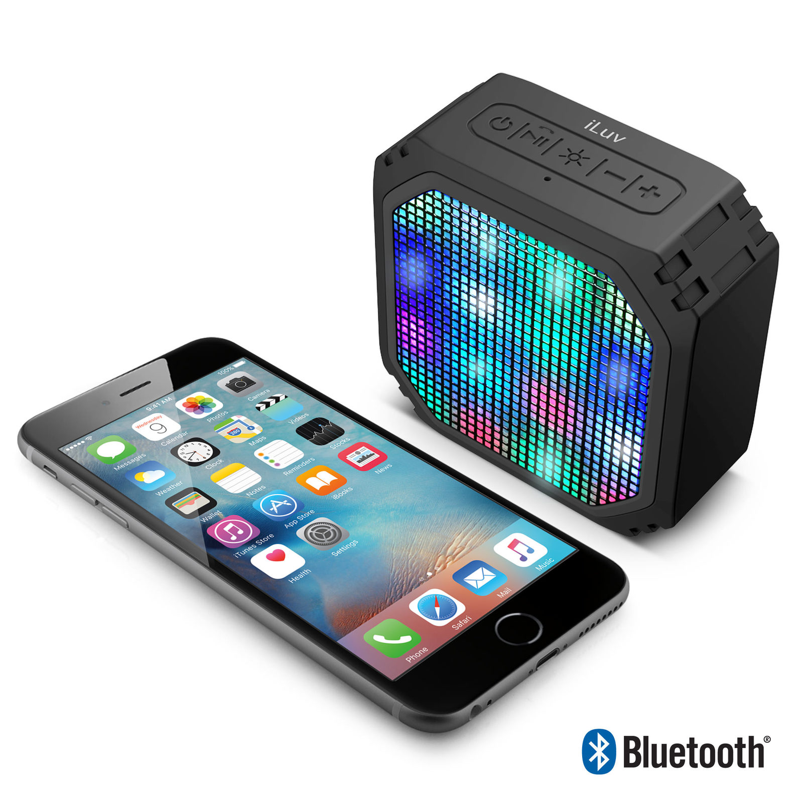 iLuv Aud Mini Party LED Portable Bluetooth Speaker (Black) | at Mighty Ape  NZ