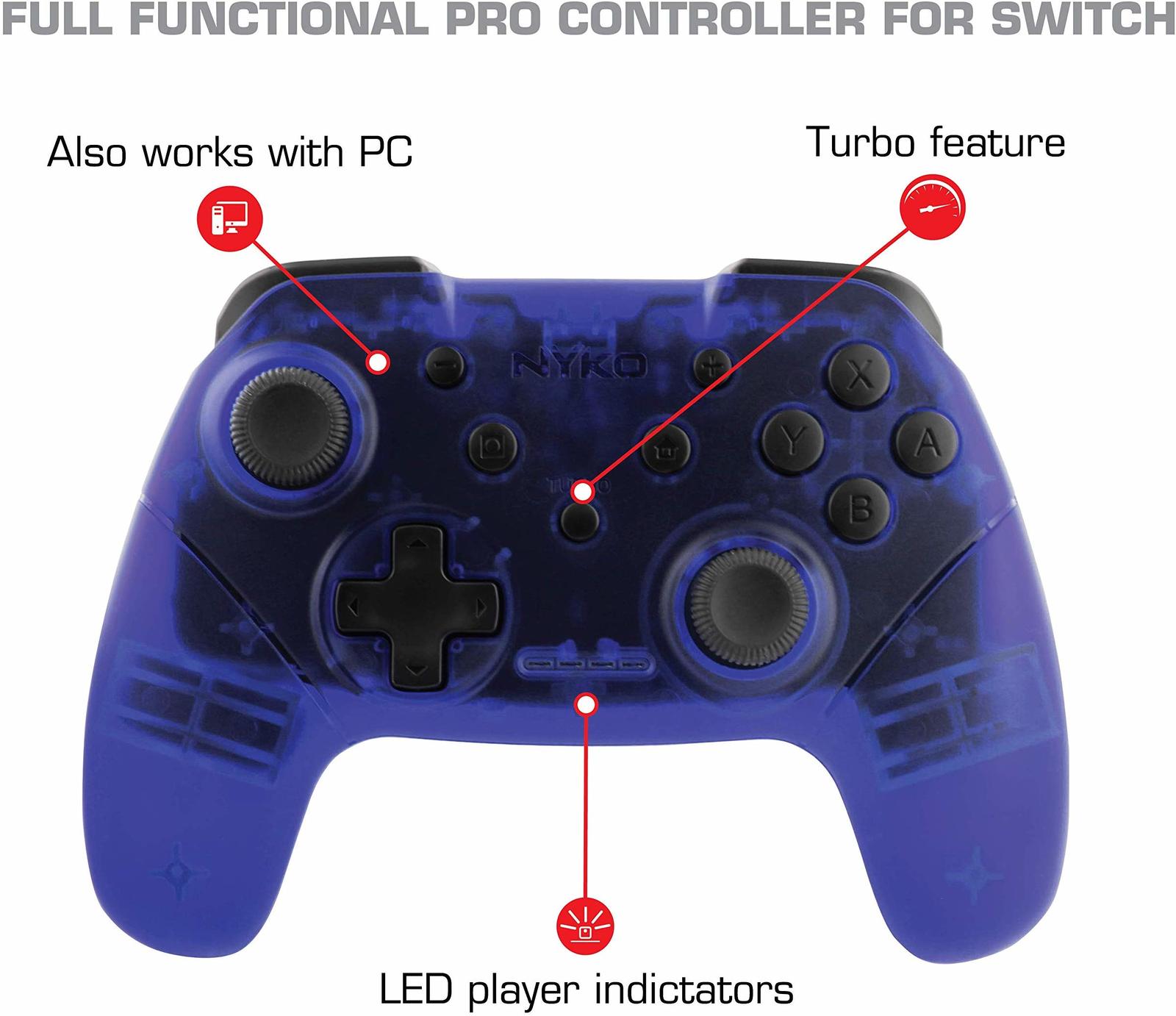 Nyko Switch Wireless Core Controller (Blue) on Switch