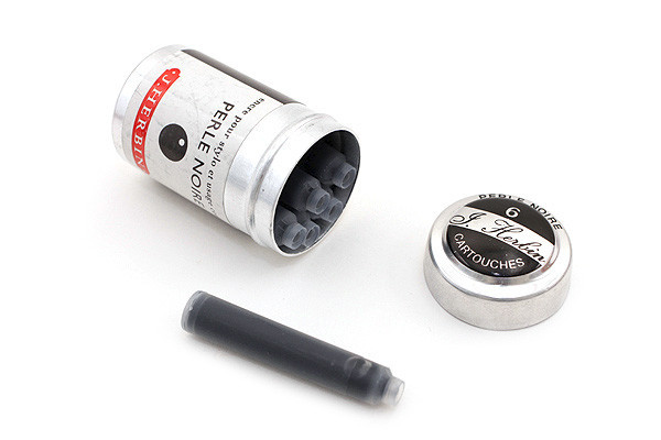 J Herbin: Tin of 6 Universal Cartridges - Perle Noir image