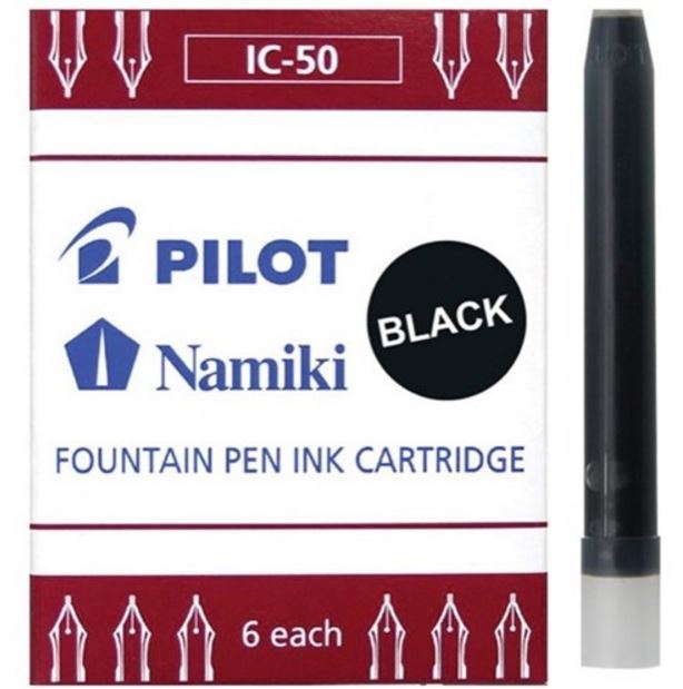 Pilot Fountain Pen Ink Cartridge - Black (6 Pack)