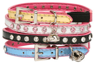 Rufus & Coco Diamante Cat Collar - silver image