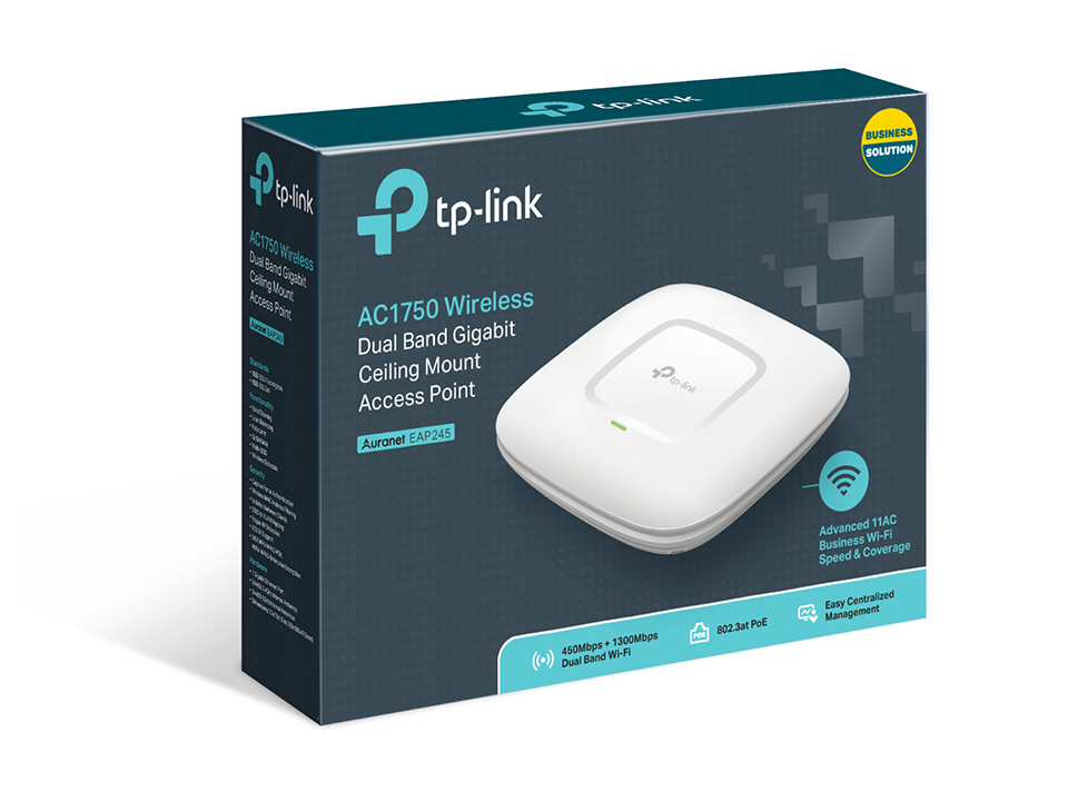 TP-Link EAP245 AC1750 Wireless Dual Band Gigabit Ceiling Mount Access Point