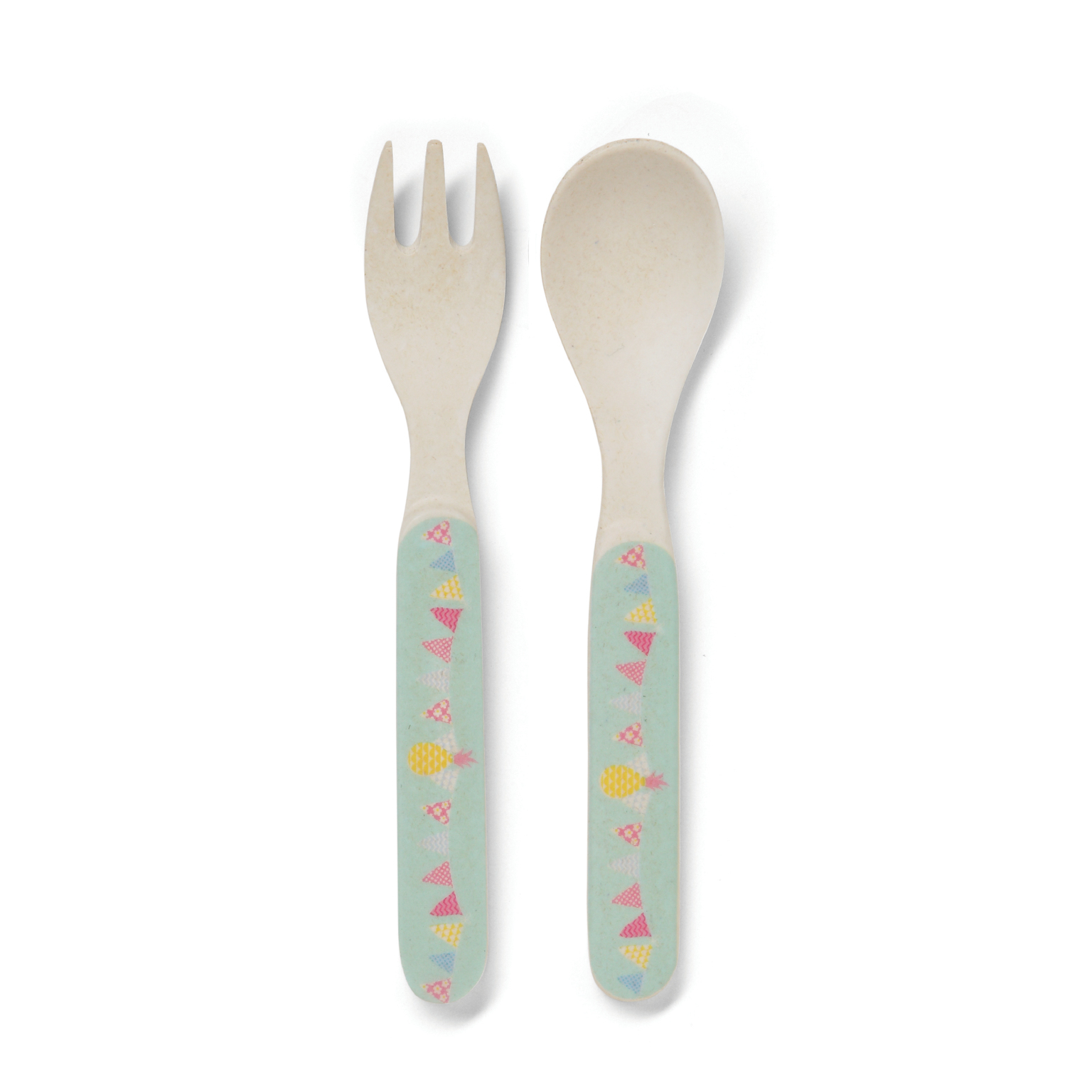 Pineapple Bunting Bamboo Meal Set with Cutlery image