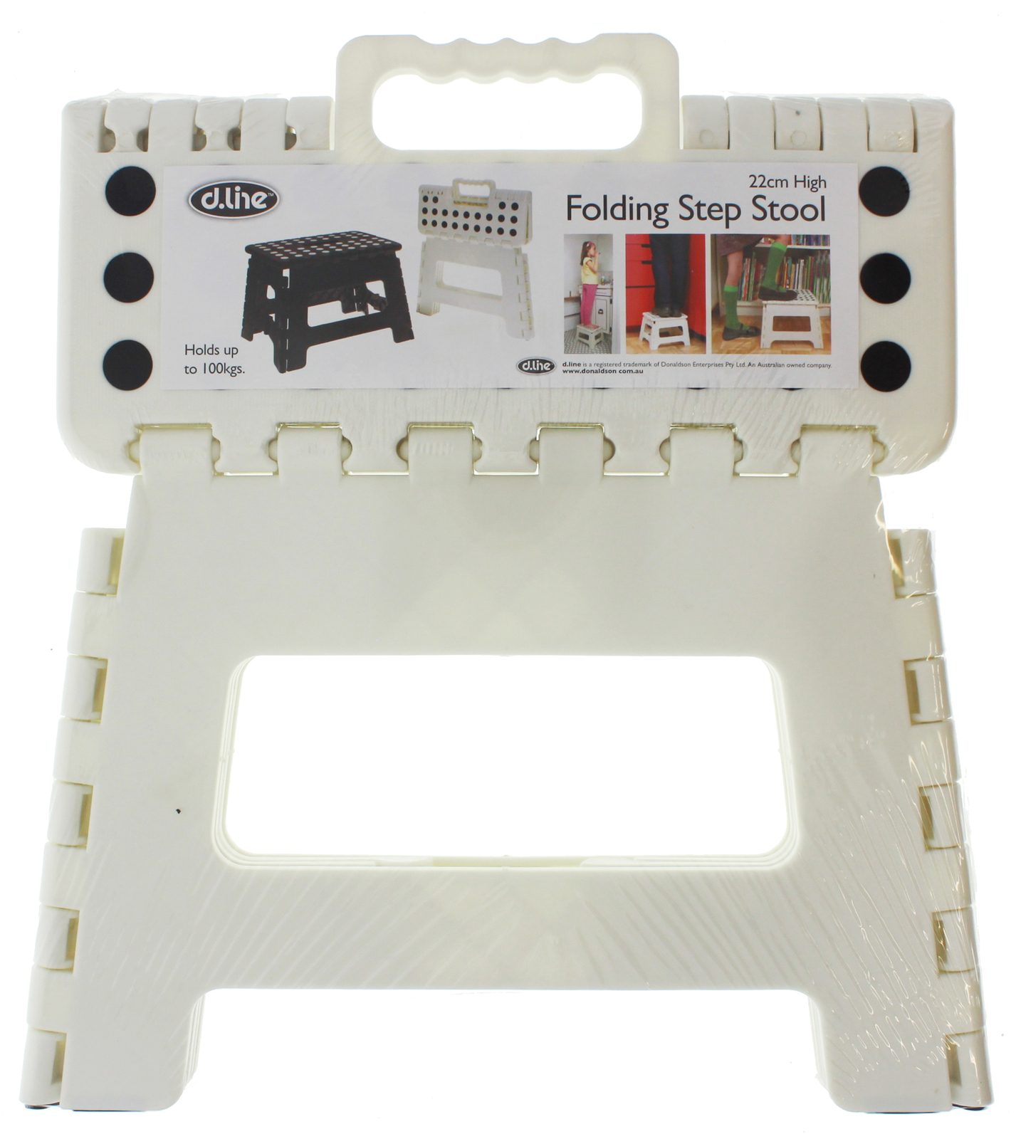 Folding Step Stool White at Mighty Ape NZ