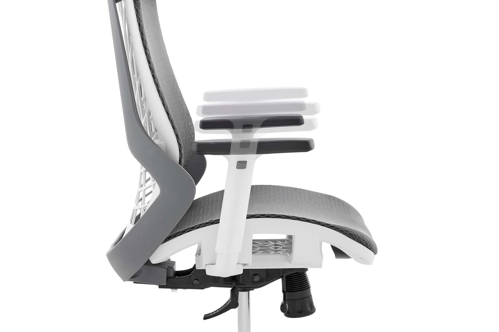 Ergolux Elliot Office Chair (White Frame, Grey)