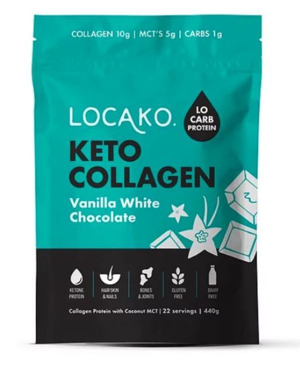 Locako: Keto Collagen Protein - Vanilla White Chocolate (440g) image