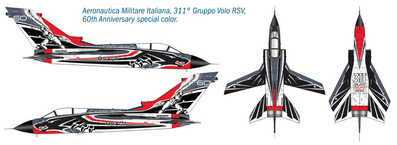 Italeri: 1/48 Tornado Ids 311 GV RSV ( 60 Anniversary Ver.) - Model Kit image