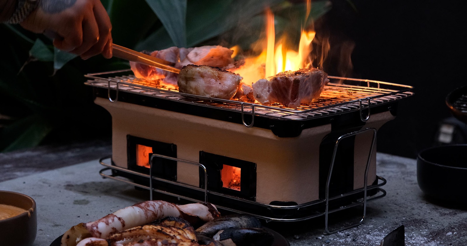 Buy Charmate Ceramic Hibachi Grill with Starter + BONUSES Black