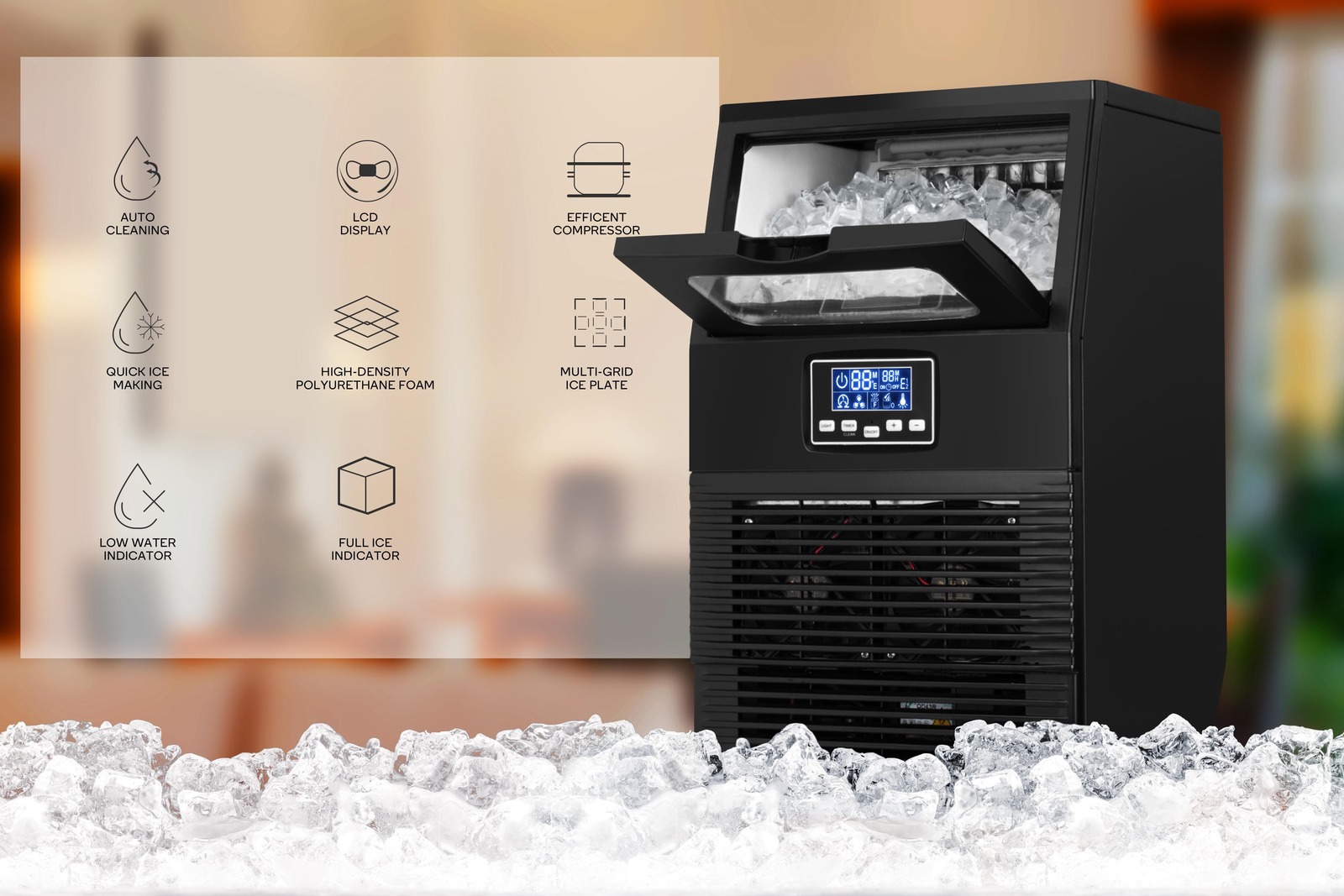 Buy Kogan 38kg Commercial Ice Cube Maker at Mighty Ape NZ