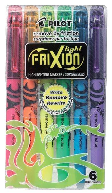 Pilot FriXion Light Highlighters Assorted Pkt6