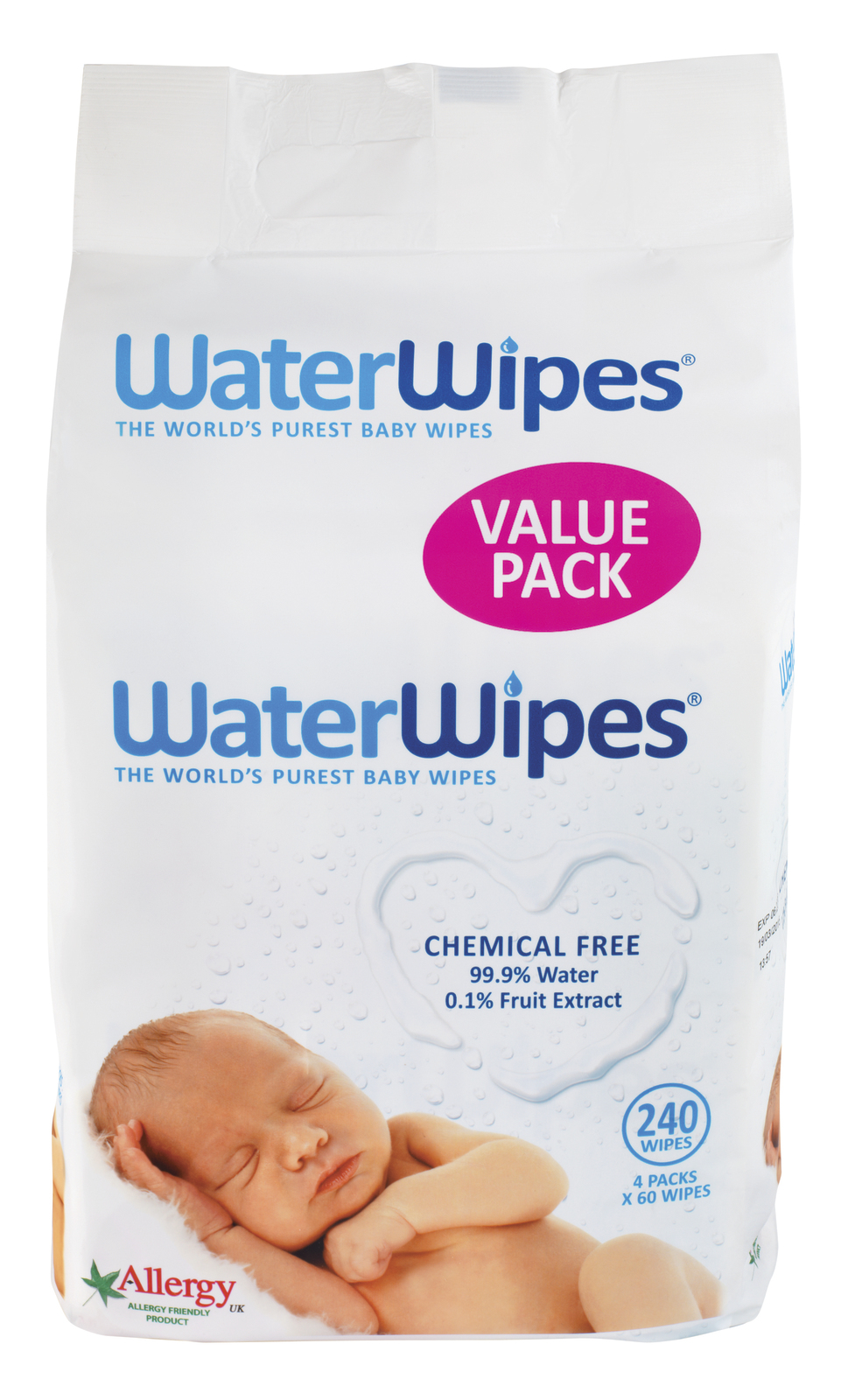 WaterWipes 4 Pack (240 Wipes) image
