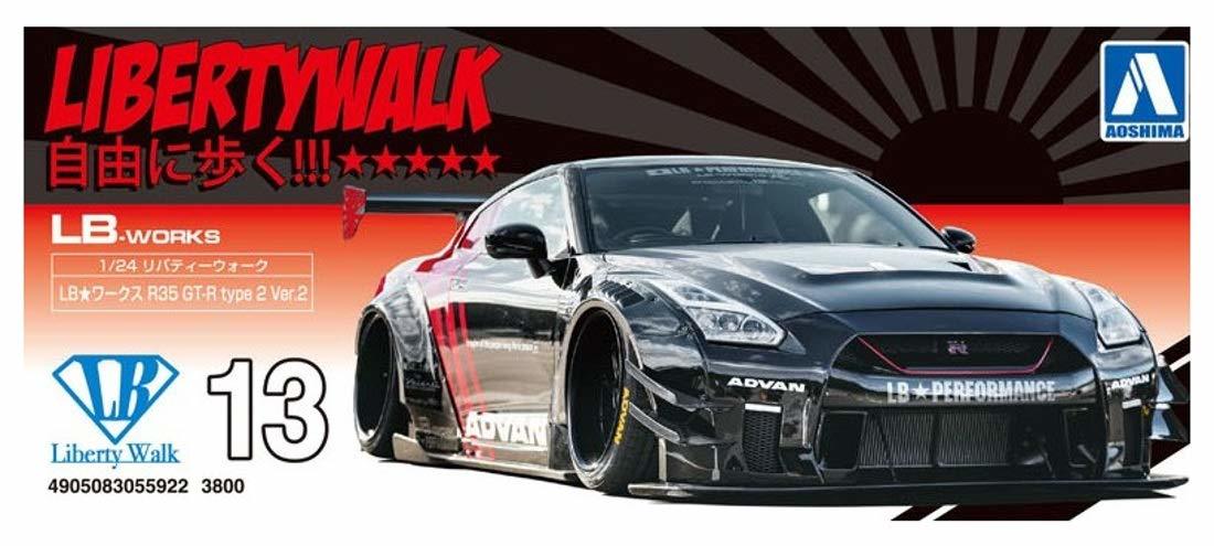 1/24 Nissan LB Works R35 GT-R Type 2 ver.2 - Model Kit | at Mighty Ape NZ