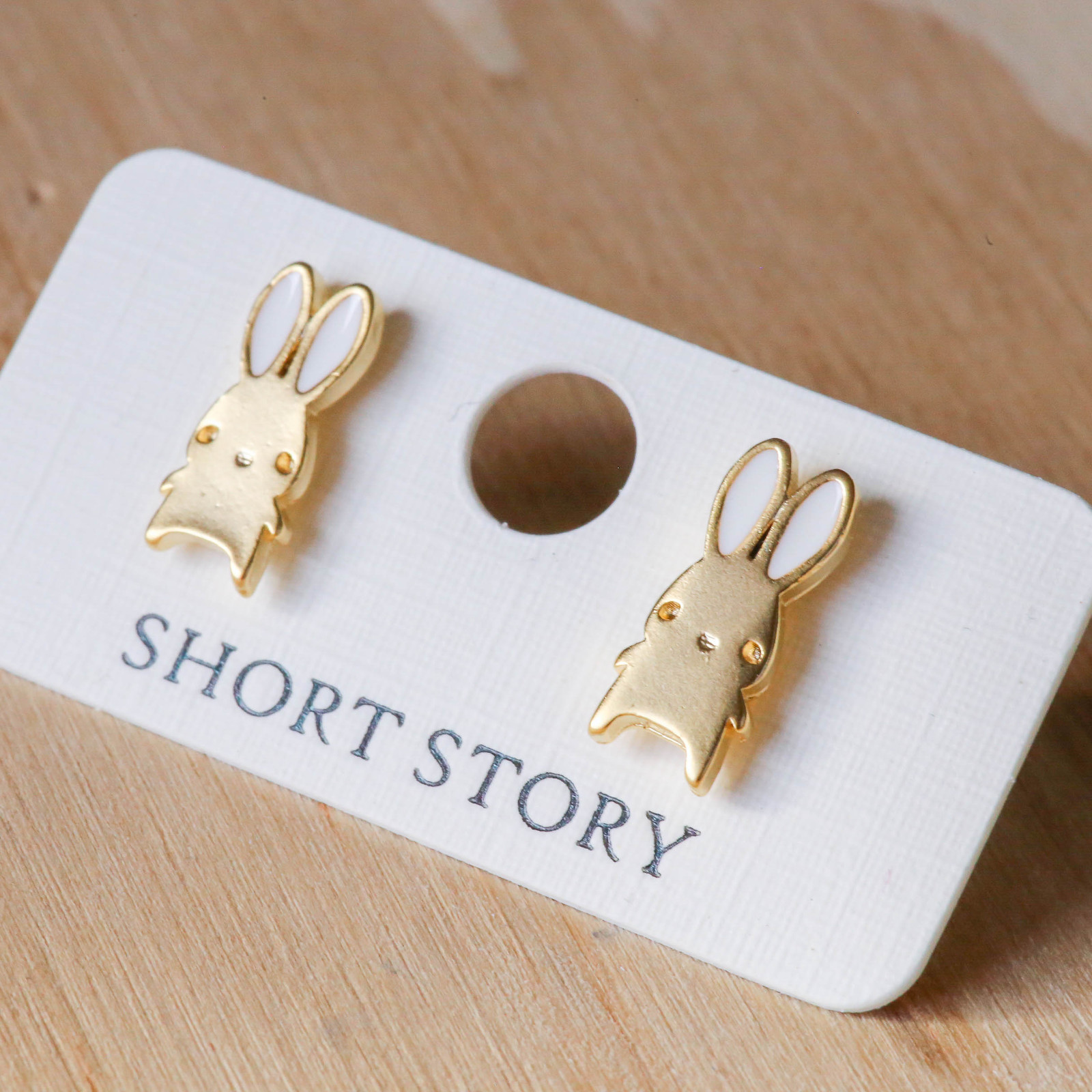 Funky Play Earrings Gold Bunny Women's at Mighty Ape NZ