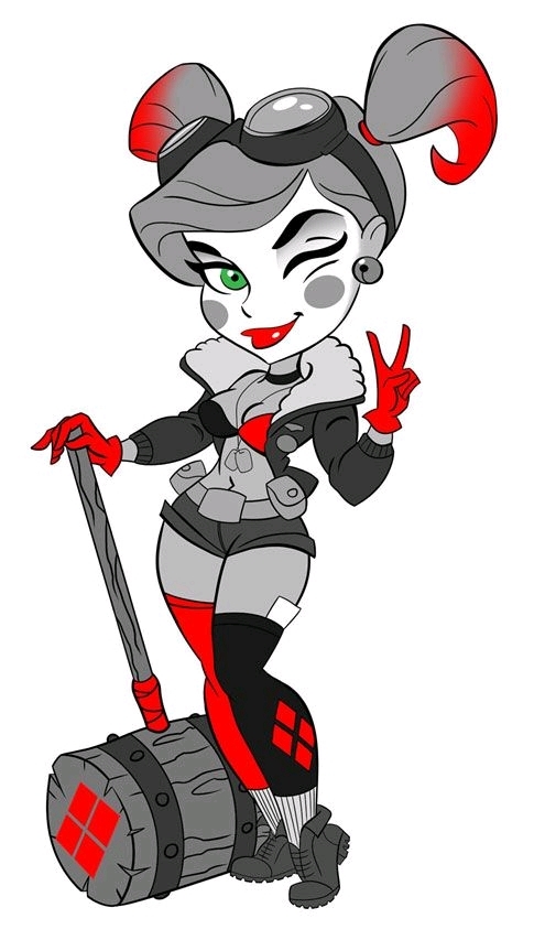 DC Bombshells: Series 3 - Harley Quinn (Noir Ver.) Vinyl Figure image