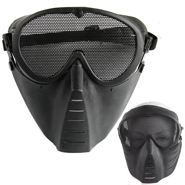 Tactical Face Guard Mask with Mesh Goggles (Unisex Adult) Men's at