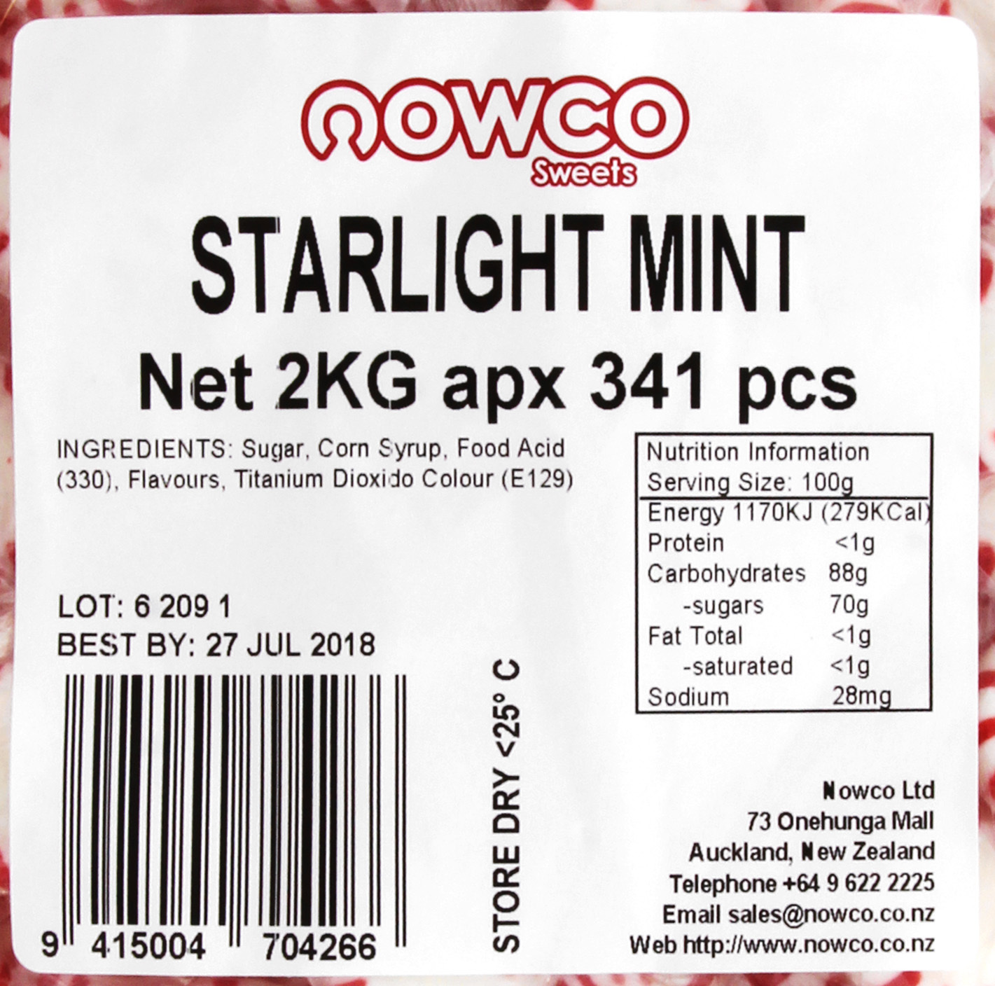 Nowco Starlight Mints Bulk Bag 2kg at Mighty Ape NZ