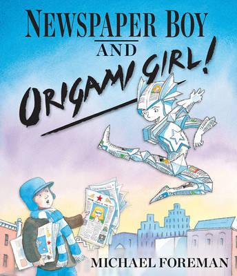 Newspaper Boy and Origami Girl image