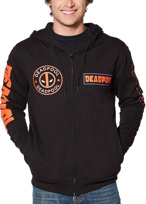 Deadpool: Multi Logo Zip Hoodie - (Large)