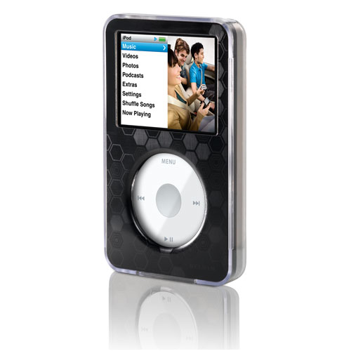 Belkin Clear Acrylic & Black Brushed Metal face for iPod classic image