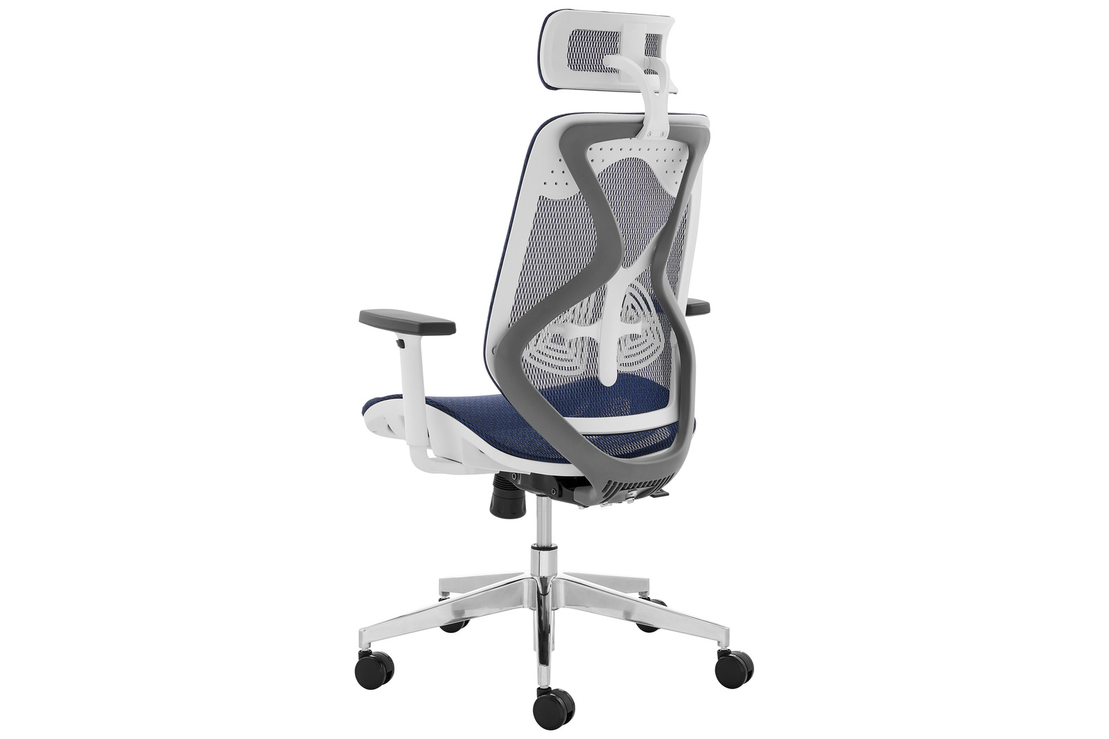 Buy Ergolux London Office Chair (White Frame, Blue) at Mighty Ape NZ