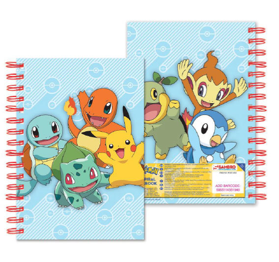 Buy Pokemon Notebook (A5, Starter Pokemon) at Mighty Ape NZ