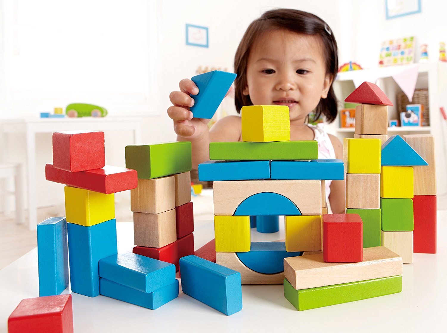 Hape: Maple Wood Blocks Set - 50pc