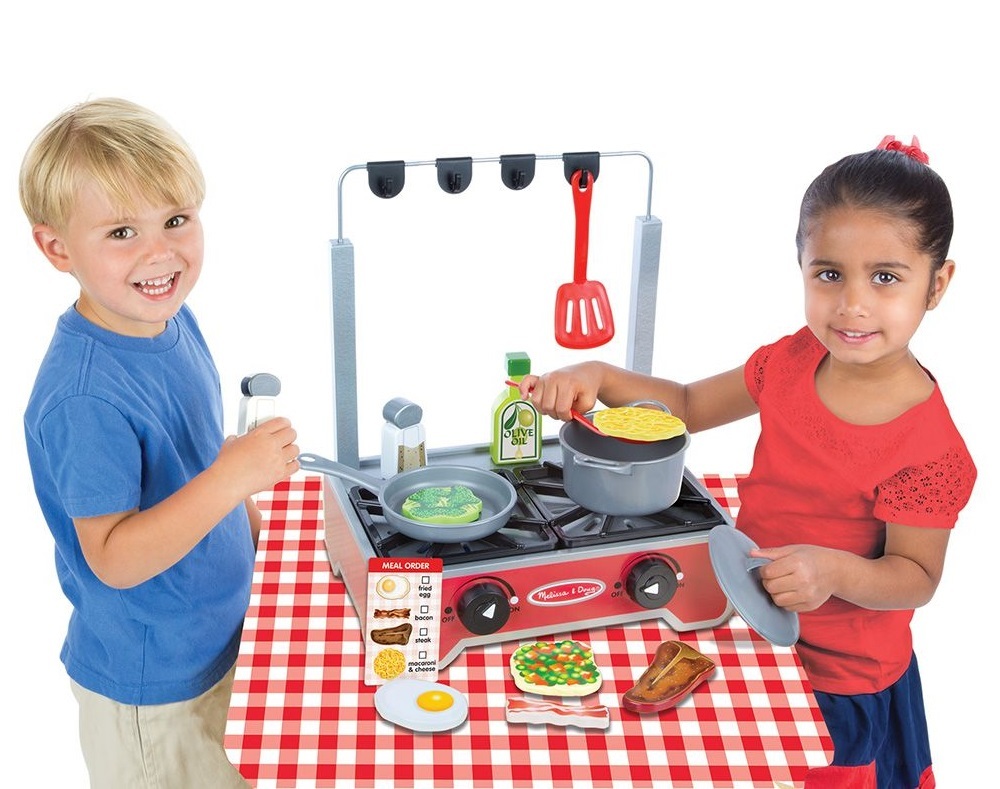 Melissa & Doug: Wooden Cooktop - Deluxe Play Set