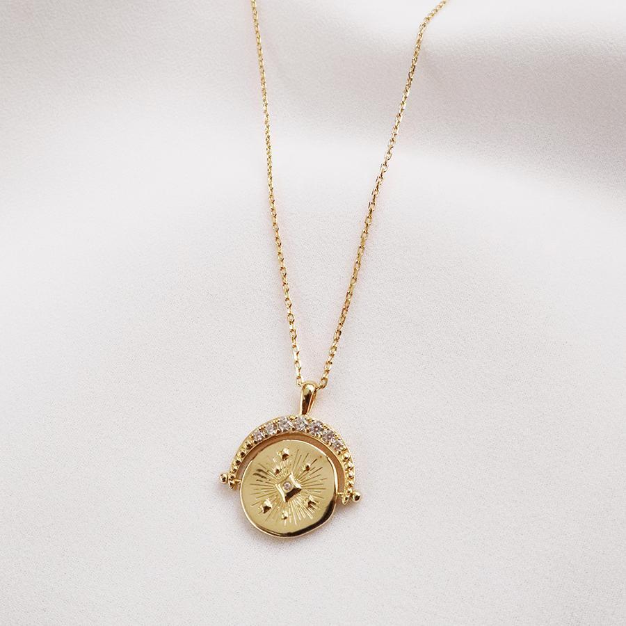 Wanderlust + Co: Universe Gold Necklace image