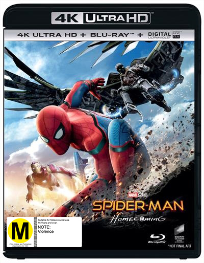 Spider-Man: Homecoming on Blu-ray, UHD Blu-ray, UV image
