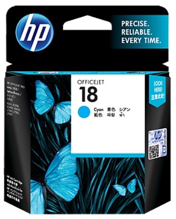 HP 18 Ink Cartridge C4937A (Cyan) image