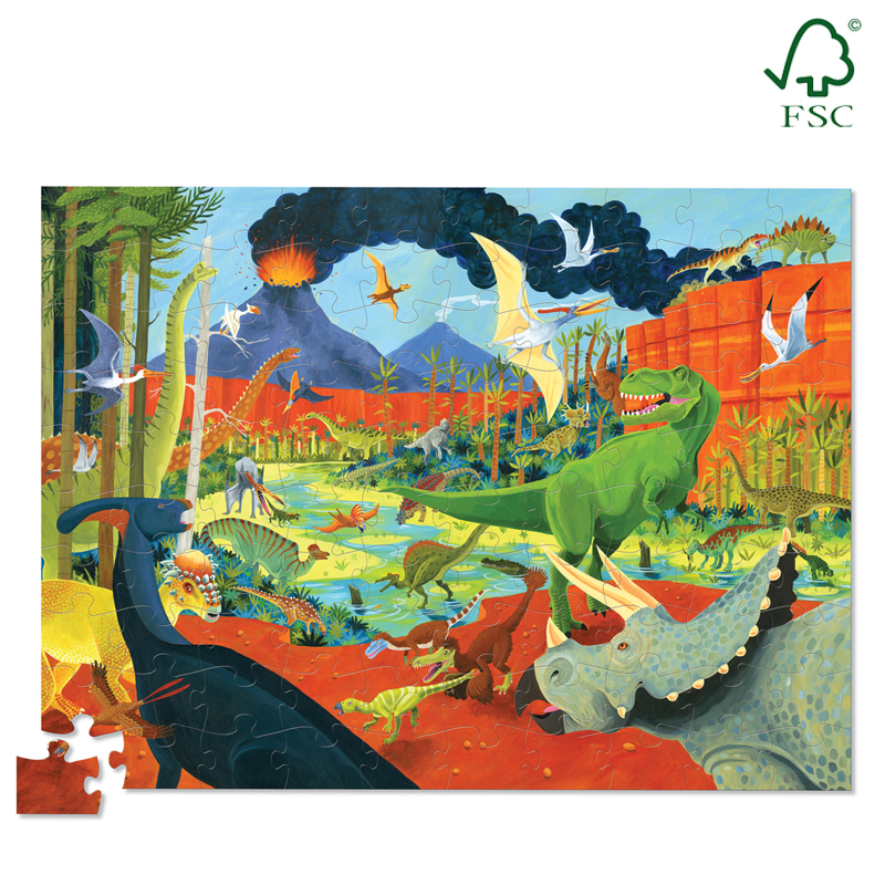 Crocodile Creek 36 Animal Puzzle Dinosaurs 100pc image