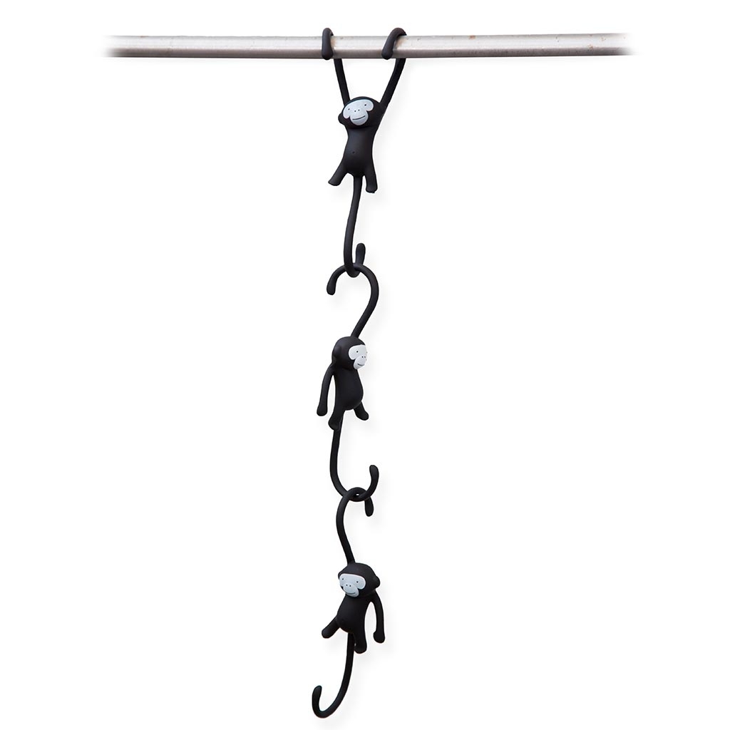 Monkey Business: Just Hanging Kitchen Hooks (Black) image