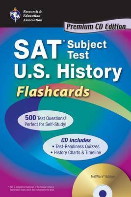 SAT U.S. History Flashcards Premium Edition (Rea) by Mark Bach image
