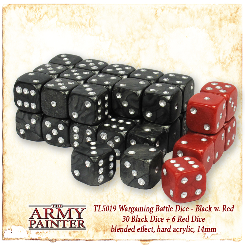 Army Painter Wargamer Dice: Black