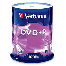 Verbatim DVD+R 4.7GB 100Pk Spindle 16x image